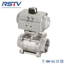 3PC Stainless Steel Ball Valve with ISO5211 Mounting Pad